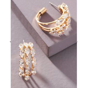 NEW~ Anthropologie Agnetta Huggie Hoop Earrings